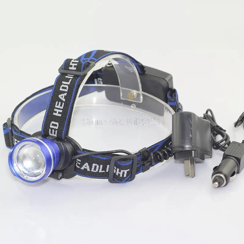 Zoomable Led головной фонарь лампа Xml T6 налобный фокус Hoofdlamp фара + Автомобильное