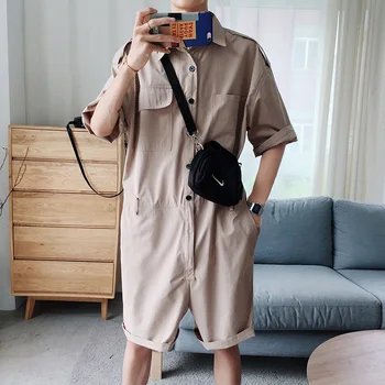 High Quality Korean Casual Shorts Overalls Summer New Mens Loose Jumpsuits Youthful Handsome Hip pop Jumpsuits
High Quality Korean Casual Shorts Overalls Summer New Mens Loose Jumpsuits Youthful Handsome Hip pop Jumpsuits