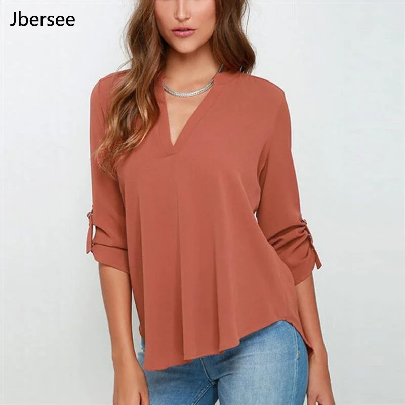 Jbersee 2018 Spring Summer Women Blouses Fashion Blusas Chiffon Shirt Women Tops Plus Size S-5XL Clothing Female Shirts
Jbersee 2018 Spring Summer Women Blouses Fashion Blusas Chiffon Shirt Women Tops Plus Size S-5XL Clothing Female Shirts
