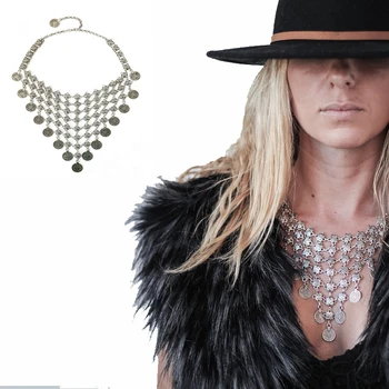 Idealway Fashion Choker Statement Boho Necklace & Earring Vintage Coin Gypsy Ethnic Women Maxi Necklace Beach Jewelry
Idealway Fashion Choker Statement Boho Necklace & Earring Vintage Coin Gypsy Ethnic Women Maxi Necklace Beach Jewelry