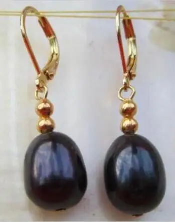 Free shipping Huge charming AAA+ 8x10mm Black Pearl Earring 14K/20 YELLOW HOOK
Free shipping Huge charming AAA+ 8x10mm Black Pearl Earring 14K/20 YELLOW HOOK