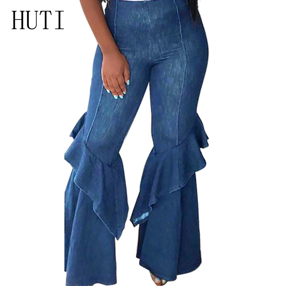 HUTI Fashion Street Wear Loose Blue Denim Pants Women Autumn Winter Ruffle Casual High Waist Wide Leg Jeans Capris Plus Size
HUTI Fashion Street Wear Loose Blue Denim Pants Women Autumn Winter Ruffle Casual High Waist Wide Leg Jeans Capris Plus Size