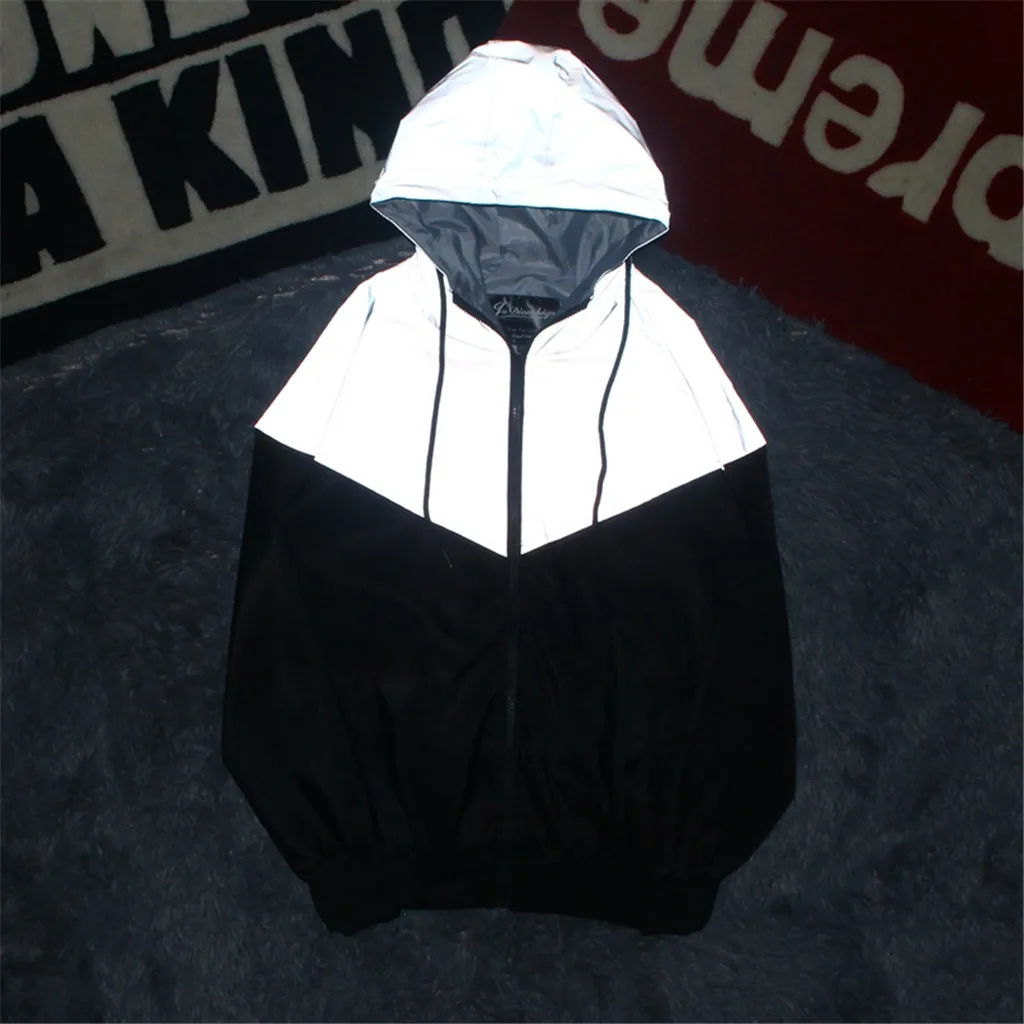 Reflective Jacket Men/women Harajuku Windbreaker Jackets Hooded Streetwear Coat Zipper Hoody Sweatshirt Men Hooded Streetwear
Reflective Jacket Men/women Harajuku Windbreaker Jackets Hooded Streetwear Coat Zipper Hoody Sweatshirt Men Hooded Streetwear