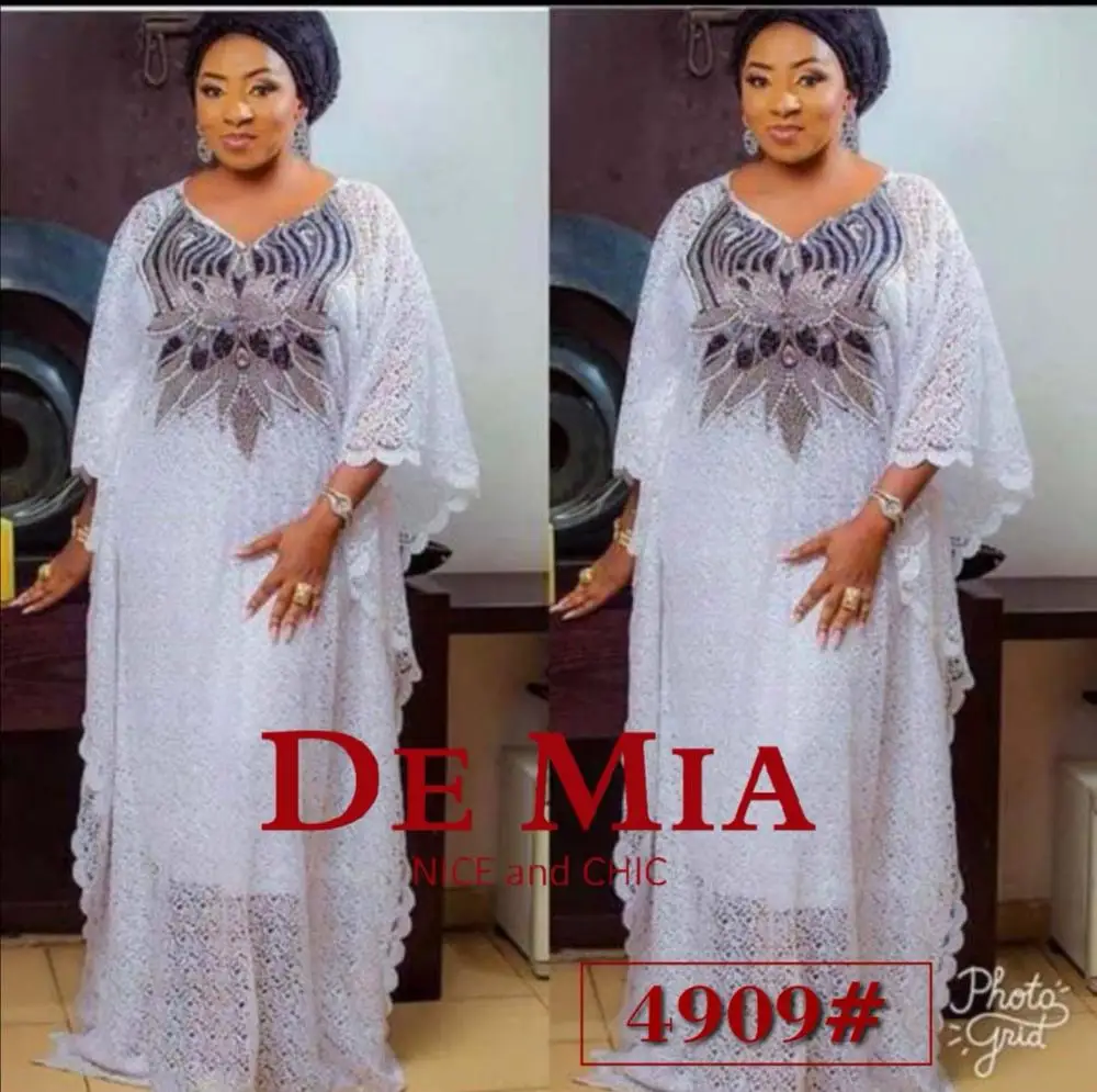 Super size bust 148 cm New style African women's Dashiki Water-soluble lace loose skirt with Sequins beads embroidery long dress
Super size bust 148 cm New style African women's Dashiki Water-soluble lace loose skirt with Sequins beads embroidery long dress