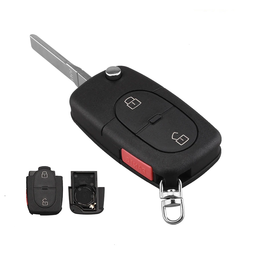 Uncut Flip Key Remote Car Key Shell for AUDI A4 Sport Sedan 1996 1997 1998 1999 2000 CR2032 2+1 Panic Buttons HU66 blade
Uncut Flip Key Remote Car Key Shell for AUDI A4 Sport Sedan 1996 1997 1998 1999 2000 CR2032 2+1 Panic Buttons HU66 blade