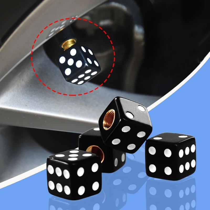 Dice Shape Car Styling Tire Valve Stems Caps 4Pcs/Lot Auto Wheel Rim Cover Personality Decal
Dice Shape Car Styling Tire Valve Stems Caps 4Pcs/Lot Auto Wheel Rim Cover Personality Decal