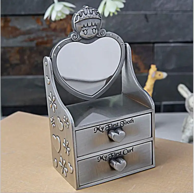 Creative 2 layers baby first tooth box milk curl small metal tin box organizer box for baby RY006
Creative 2 layers baby first tooth box milk curl small metal tin box organizer box for baby RY006