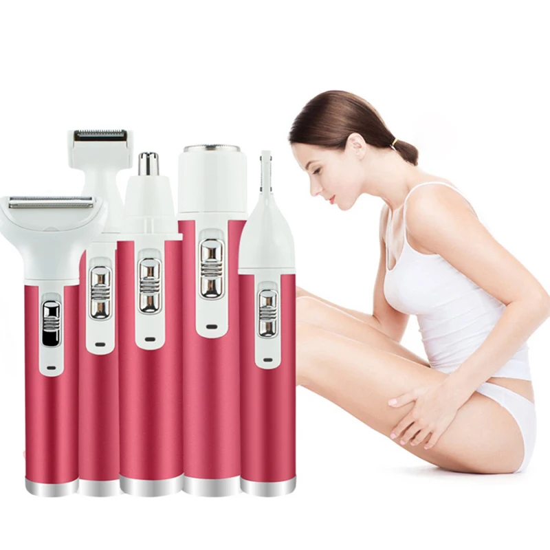 5 in 1 Nose Hair Trimmer Electric Eyebrow Shaving Removal Cutter for Women Face Care Repair Tool
5 in 1 Nose Hair Trimmer Electric Eyebrow Shaving Removal Cutter for Women Face Care Repair Tool