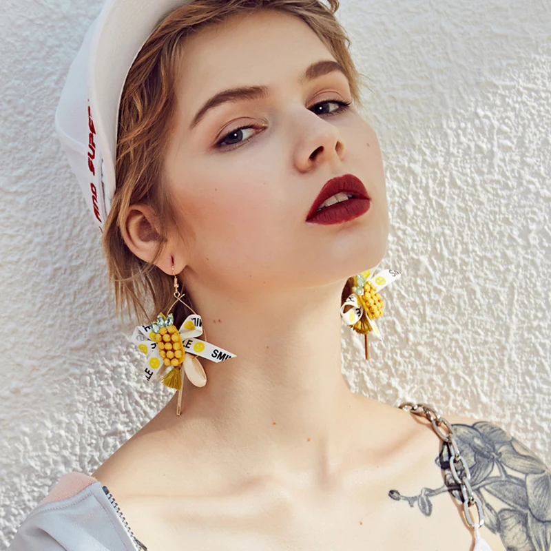 Long Earrings Hanging Tassels Plant Brincos Bohemia Yellow Earrings For Women Beaded Drop Earings Fashion Jewelry
Long Earrings Hanging Tassels Plant Brincos Bohemia Yellow Earrings For Women Beaded Drop Earings Fashion Jewelry