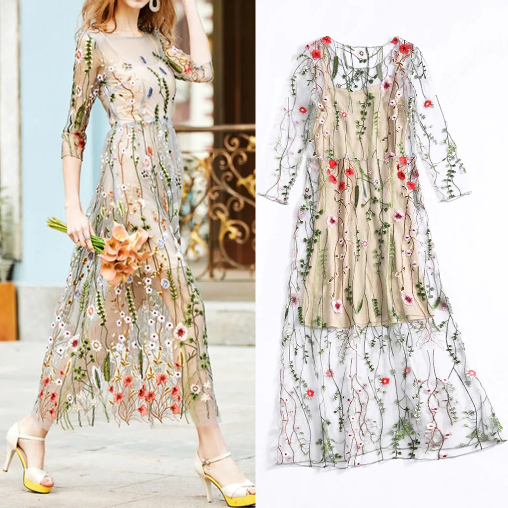Fashsiualy Women evening party dresses Lace Floral Embroidered Dress 2PCS Elegant Lady vestido Summer Mesh Long Dress sukienka
Fashsiualy Women evening party dresses Lace Floral Embroidered Dress 2PCS Elegant Lady vestido Summer Mesh Long Dress sukienka
