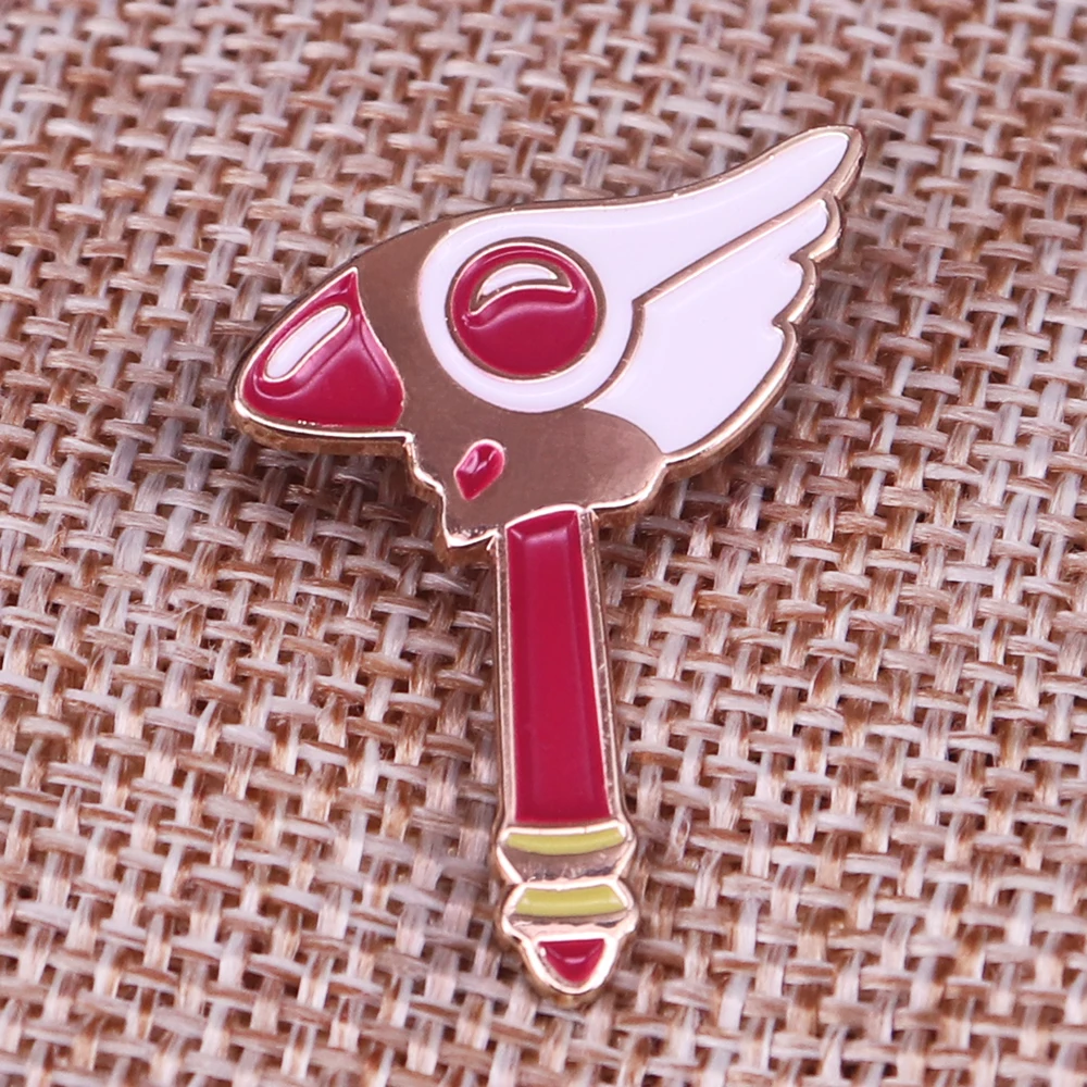 Sealing Wand Enamel Pin kawaii cute sealing staff bird wand Brooch 
Sealing Wand Enamel Pin kawaii cute sealing staff bird wand Brooch