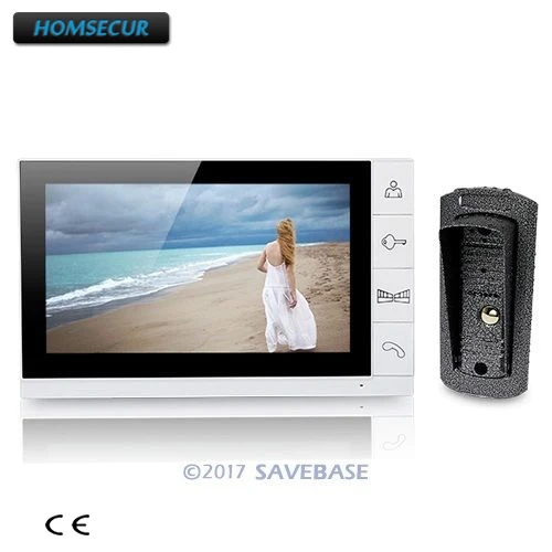 HOMSECUR Новый проводной видеодомофон дверной звонок Система внутренней связи 1xcamera