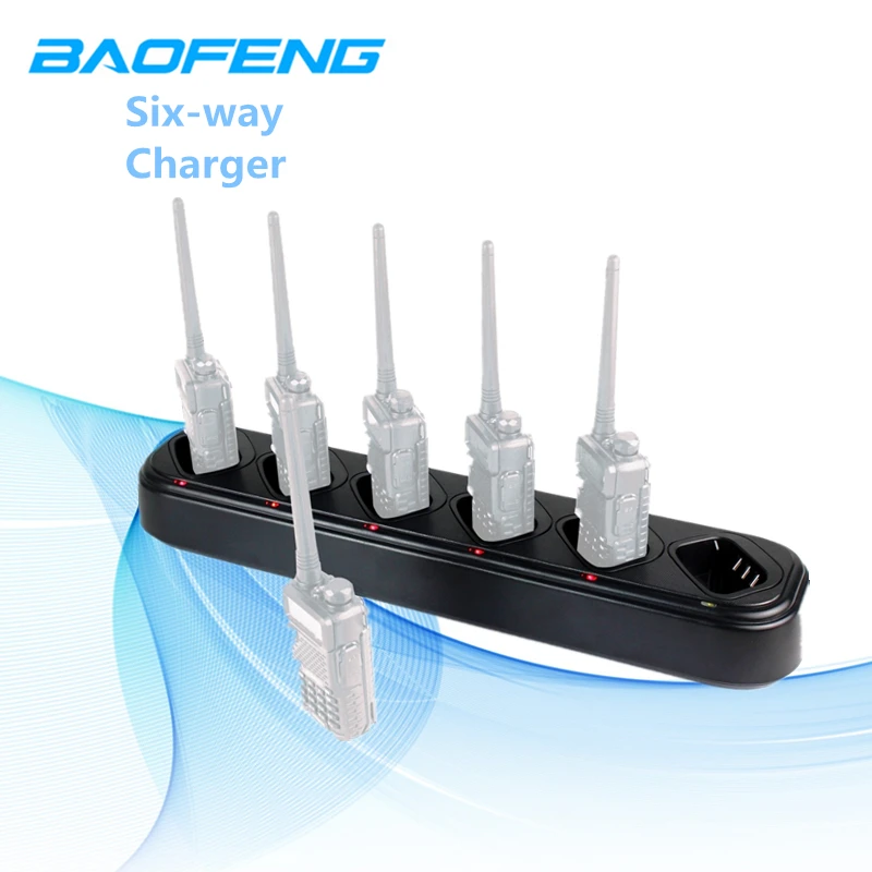 Baofeng UV-5R Six Way Charger Universal Rapid Multi Charger Walkie Talkie Charger Accessories for Handheld Radio UV-5RX Plus
Baofeng UV-5R Six Way Charger Universal Rapid Multi Charger Walkie Talkie Charger Accessories for Handheld Radio UV-5RX Plus