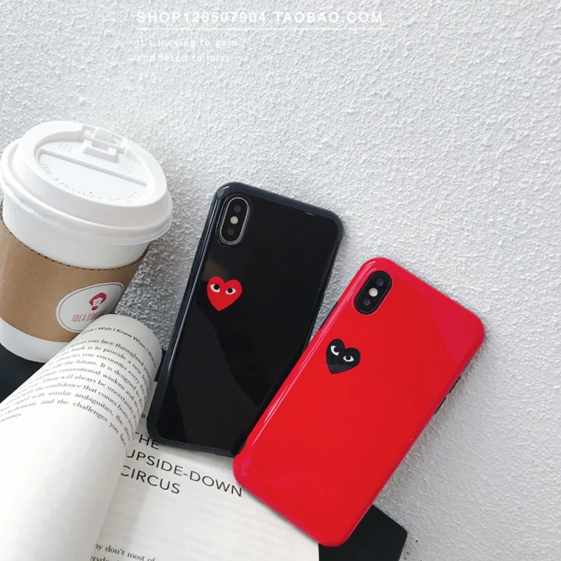 New Glossy CDG Play Comme des Garcons Soft silicon phone case for iphone 6 6s plus 7 7plus 8 plus X XS XR MAX luxury cover funda
New Glossy CDG Play Comme des Garcons Soft silicon phone case for iphone 6 6s plus 7 7plus 8 plus X XS XR MAX luxury cover funda