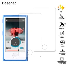 Besegad – Film de protection d'écran Ultra fin 2.5D anti-rayures en verre trempé haute définition pour Apple iPod Nano 7 8 Gadgets, 2 pièces=