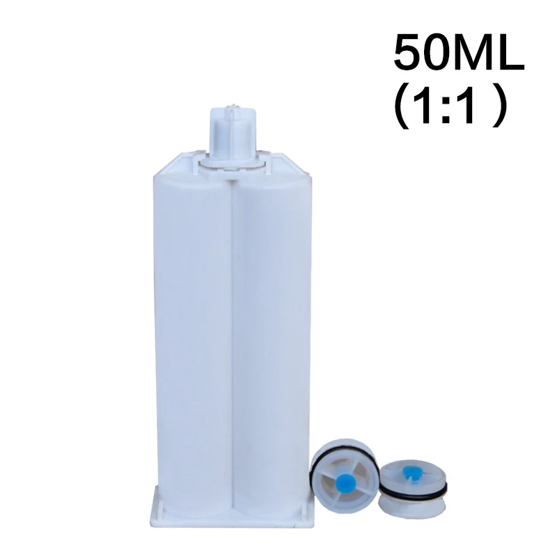 3pcs 50ML 1:1/1:2/1:4/1:10 Mix Ratio Empty Dual Cartridge Epoxy Resin Dispenser With Seal Cap And Sealing Pistons
3pcs 50ML 1:1/1:2/1:4/1:10 Mix Ratio Empty Dual Cartridge Epoxy Resin Dispenser With Seal Cap And Sealing Pistons
