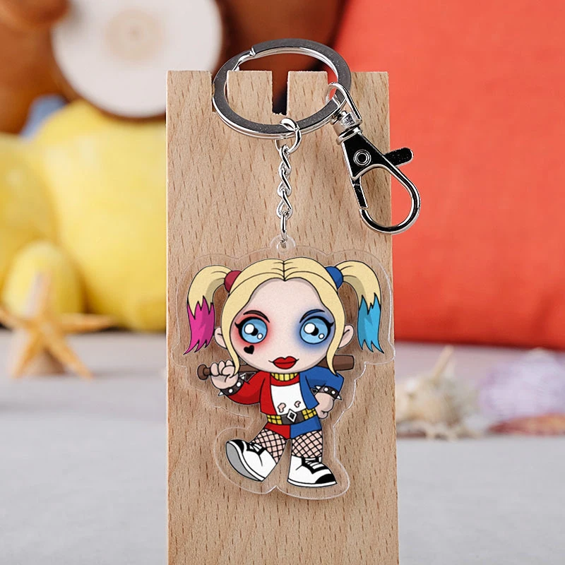 Suicide Squad Keychain Harley Quinn Pendant Key Chain Ring Holder Boy Girl Gift Jewelry Accessory Choker Collar Chaveiro
Suicide Squad Keychain Harley Quinn Pendant Key Chain Ring Holder Boy Girl Gift Jewelry Accessory Choker Collar Chaveiro