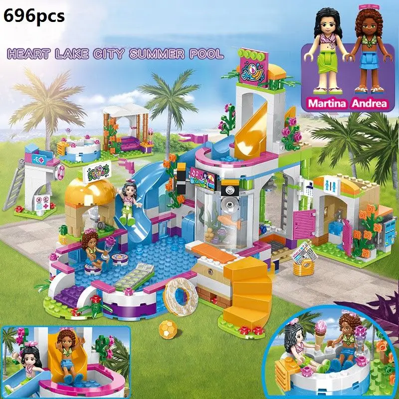 768Pcs Friends City Swimming Pool Water Park Building Blocks Toys Compatible Girls Friend House DIY Bricks Toys Friend
768Pcs Friends City Swimming Pool Water Park Building Blocks Toys Compatible Girls Friend House DIY Bricks Toys Friend