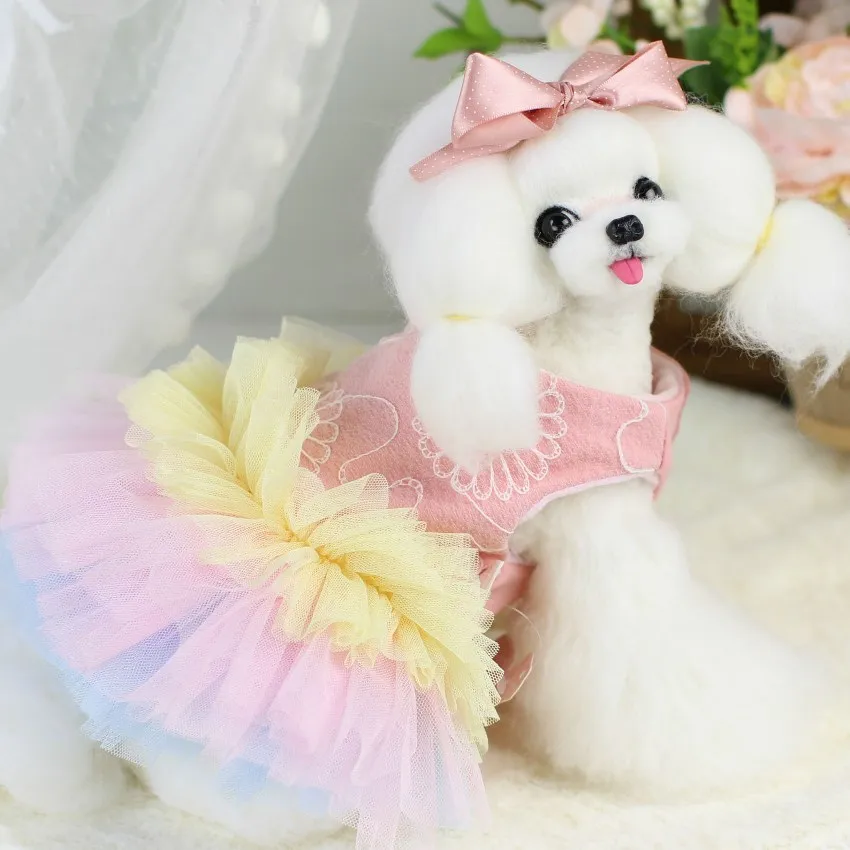 Winter Warm Flower Lace Princess Yorkshire Chiwawa Autumn Dog Dress Cat Clothing For Dogs Puppy Pet Dog Clothes
Winter Warm Flower Lace Princess Yorkshire Chiwawa Autumn Dog Dress Cat Clothing For Dogs Puppy Pet Dog Clothes