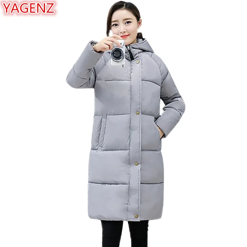 Фото YAGENZ парки Mujer 2018 новая зимняя куртка женское пуховое хлопковое пальто с капюшоном