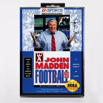 John Madden Football '93 Game Cartridge 16 bit MD Game Card With Retail Box For Sega Mega Drive For Genesis
John Madden Football '93 Game Cartridge 16 bit MD Game Card With Retail Box For Sega Mega Drive For Genesis