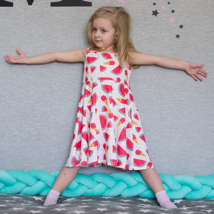 Girls Princess sundress Watermelon Cat Floral Print Kids Dress Children summer Sleeveless Dress Party Clothes 5-13Y
Girls Princess sundress Watermelon Cat Floral Print Kids Dress Children summer Sleeveless Dress Party Clothes 5-13Y