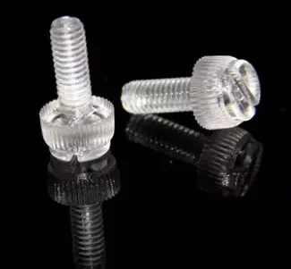 

500PCS/LOT M6*8/10/12/16/20/25/30/40/50MM ANTI RUSTED Transparent Acrylic Knurl Hand Screw Clear Computer Used Slotted Screw
