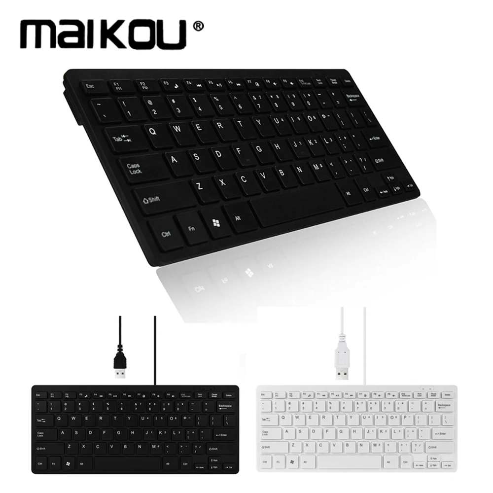Maikou Super Slim USB 2.0 Universal Portablet Mini Multimedia keyboard cable 78 keys for Notebook PC
Maikou Super Slim USB 2.0 Universal Portablet Mini Multimedia keyboard cable 78 keys for Notebook PC