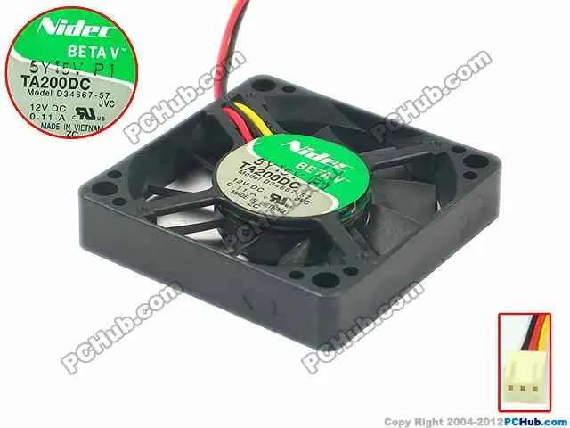 Вентилятор охлаждения сервера Nidec TA200DC D34667-57 JVC DC 12V 0.11A 50x50x10 мм | Компьютеры и офис