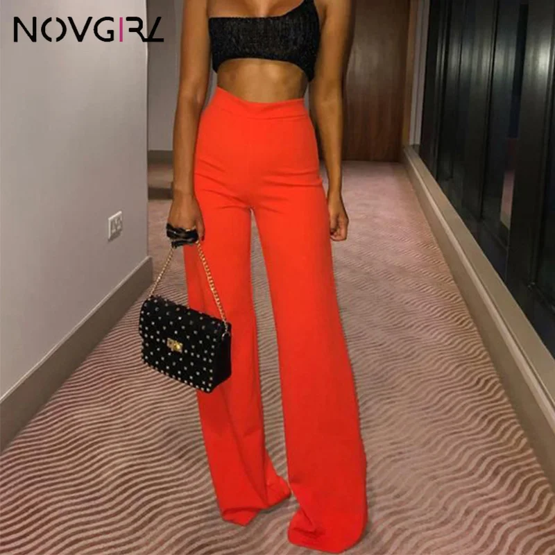 Novgirl High Waist Sexy Neon Wide Leg Pants Women 2019 Summer Loose Style Streetwear Long Trousers OL Beach Straight Pants Femme
Novgirl High Waist Sexy Neon Wide Leg Pants Women 2019 Summer Loose Style Streetwear Long Trousers OL Beach Straight Pants Femme