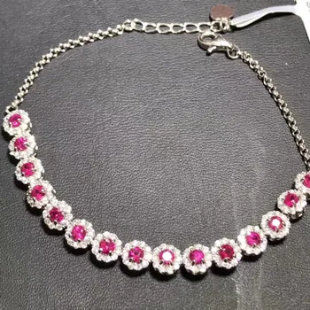 Natural red ruby gem Bracelet Natural gemstone Bracelet 925 silver bracelet Fashion Elegant Simple round Female party jewelry
Natural red ruby gem Bracelet Natural gemstone Bracelet 925 silver bracelet Fashion Elegant Simple round Female party jewelry