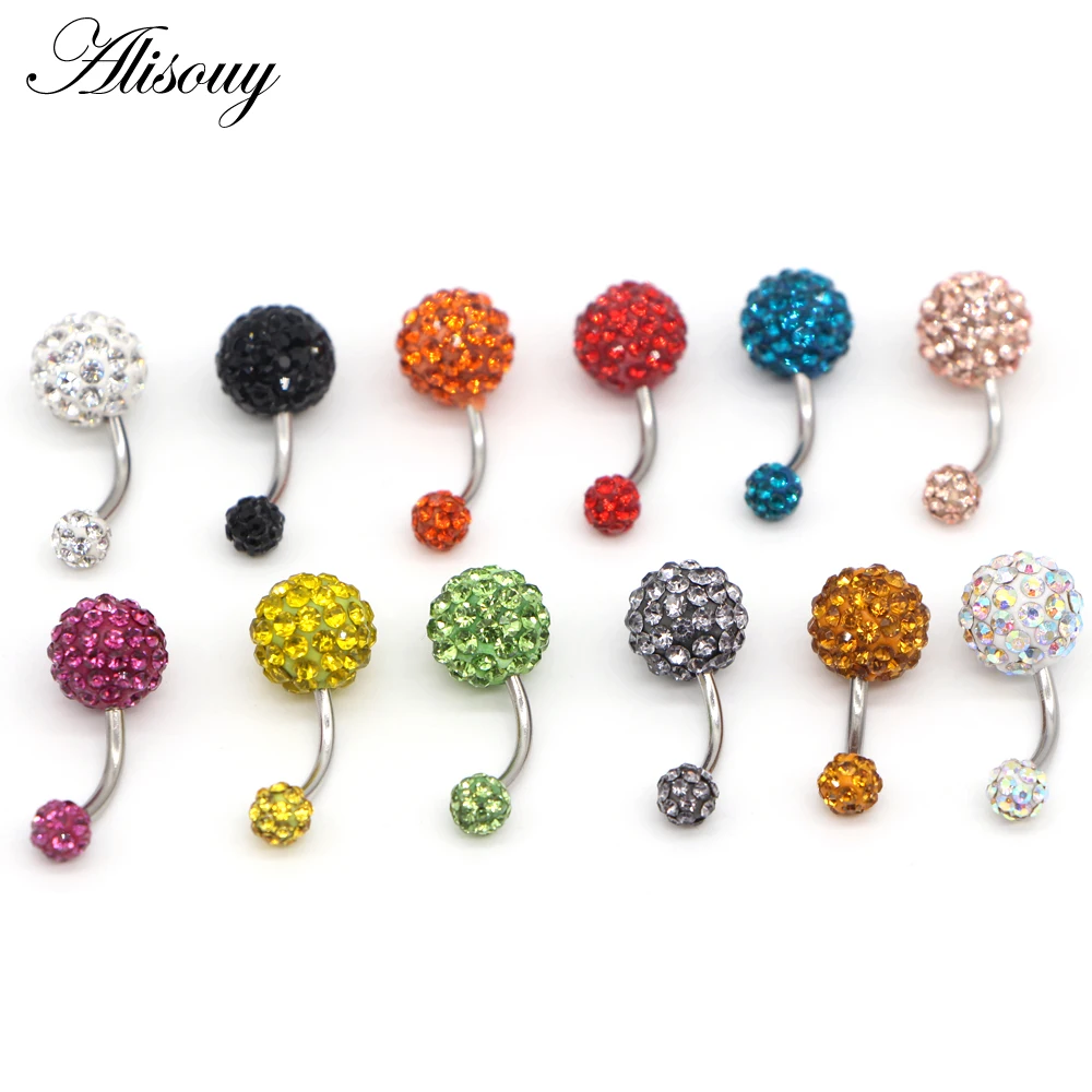 1PCS Crystal Rhinestone Woman Navel Belly Button Ring Pircing Surgical Steel Real Belly Piercing Navel Ringen Bar Body Jewelry
1PCS Crystal Rhinestone Woman Navel Belly Button Ring Pircing Surgical Steel Real Belly Piercing Navel Ringen Bar Body Jewelry