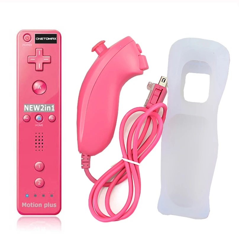 2018 for Wii Built in Motion Plus Inside Remote Controller with Silicon Case+Hand Strap Nunchuck Controller For Nintendo Wii
2018 for Wii Built in Motion Plus Inside Remote Controller with Silicon Case+Hand Strap Nunchuck Controller For Nintendo Wii