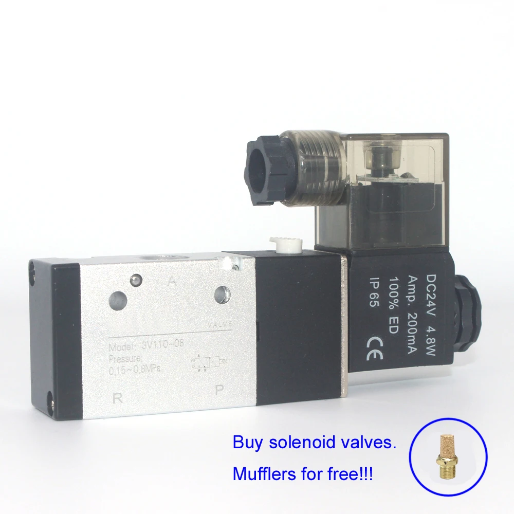 High quality Seal 3V110-06 NO NC Pneumatic Electromagnetic Valve 3 Port 2 Position DC 12V 24V AC 110V 220V Coils Solenoid Valve
High quality Seal 3V110-06 NO NC Pneumatic Electromagnetic Valve 3 Port 2 Position DC 12V 24V AC 110V 220V Coils Solenoid Valve