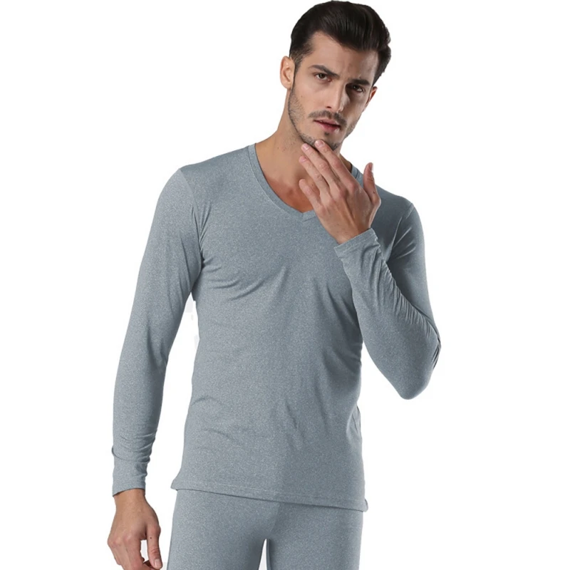 Winter Pullover Men Thermal Underwear Set Black Grey V Neck Seamless Winter Warm Tops & Pants 2 Piece Male Clothing Set New
Winter Pullover Men Thermal Underwear Set Black Grey V Neck Seamless Winter Warm Tops & Pants 2 Piece Male Clothing Set New