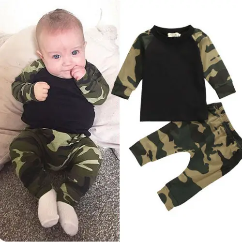 Camouflage Newborn Baby Boys Clothes Infant Kids Casual T-shirt Tops + Pants 2pcs Outfit Children Clothing Set 0-24M
Camouflage Newborn Baby Boys Clothes Infant Kids Casual T-shirt Tops + Pants 2pcs Outfit Children Clothing Set 0-24M