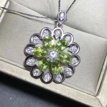 Fidelity natural 4*6mm peridot pendants s925 sterling silver flowers fine jewelry gift for women party natural green gemstone
Fidelity natural 4*6mm peridot pendants s925 sterling silver flowers fine jewelry gift for women party natural green gemstone