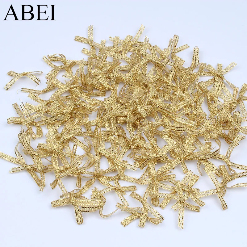 100pcs/lot Gold Satin Ribbon Bows for Scrapbook Wedding Candy Box Decoration DIY Sewing Accessories
100pcs/lot Gold Satin Ribbon Bows for Scrapbook Wedding Candy Box Decoration DIY Sewing Accessories