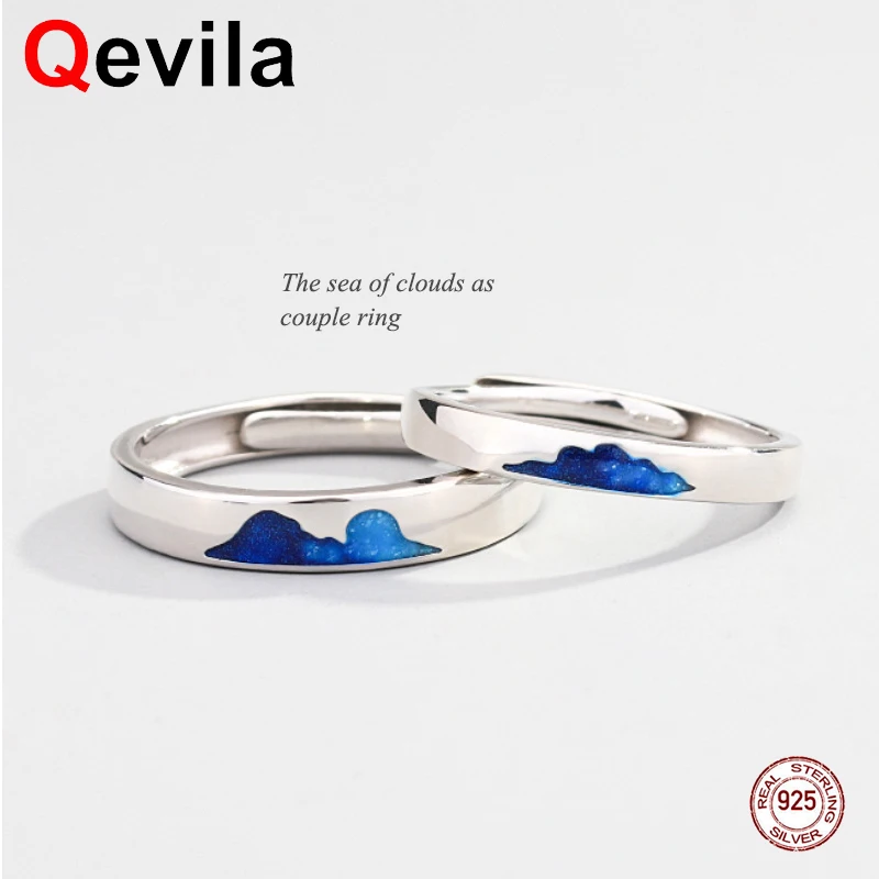 Qevila Fine Jewelry 100% 925 Sterling Silver Ring The Sea of Clouds Open Lovers Ring For Women Men Romantic Valentine's Day Gift
Qevila Fine Jewelry 100% 925 Sterling Silver Ring The Sea of Clouds Open Lovers Ring For Women Men Romantic Valentine's Day Gift