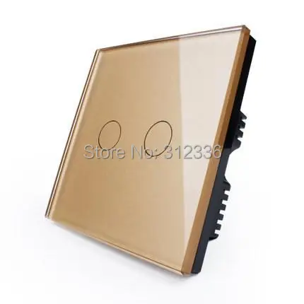 free shipping 2 gang 1 way Champagne Color wall switch Glass touch switch panel control tempering glass suit for any home
free shipping 2 gang 1 way Champagne Color wall switch Glass touch switch panel control tempering glass suit for any home