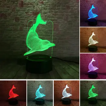 Dolphin Model 3D Nightlight Visual Illusion LED Colourful Flashing Light Glow in the Dark Nigh Dolphin Creative Decor Toys
Dolphin Model 3D Nightlight Visual Illusion LED Colourful Flashing Light Glow in the Dark Nigh Dolphin Creative Decor Toys