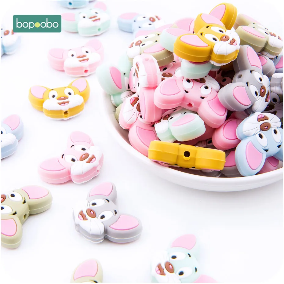 Bopoobo 3pc Baby Silicone Beads Teether Cartoon Mini Mouse Head Bead Bpa Free Diy Pacifier Chain Clip Accessories Teething Toys
Bopoobo 3pc Baby Silicone Beads Teether Cartoon Mini Mouse Head Bead Bpa Free Diy Pacifier Chain Clip Accessories Teething Toys