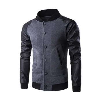 2019 Spring autumn College Baseball Men Jacket Fashion Design Black Pu Leather Mens Slim Fit Cool soft comfortable Brand Jacket
2019 Spring autumn College Baseball Men Jacket Fashion Design Black Pu Leather Mens Slim Fit Cool soft comfortable Brand Jacket