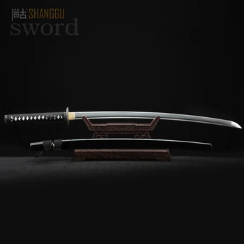 Black Japanese Samurai Sword Katana Damascus Folded Steel Blade Practical Sharp Gift Full Handmade
Black Japanese Samurai Sword Katana Damascus Folded Steel Blade Practical Sharp Gift Full Handmade