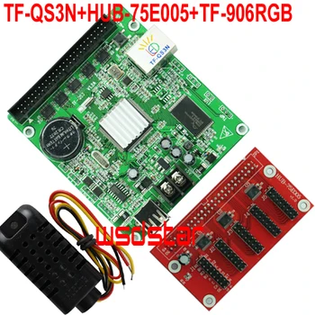 TF-QS3N+HUB-75E005+TF-906RGB Temperature & Humidity Sensor 1/32 320*64 USB+Ethernet full color asynchronous LED control card
TF-QS3N+HUB-75E005+TF-906RGB Temperature & Humidity Sensor 1/32 320*64 USB+Ethernet full color asynchronous LED control card