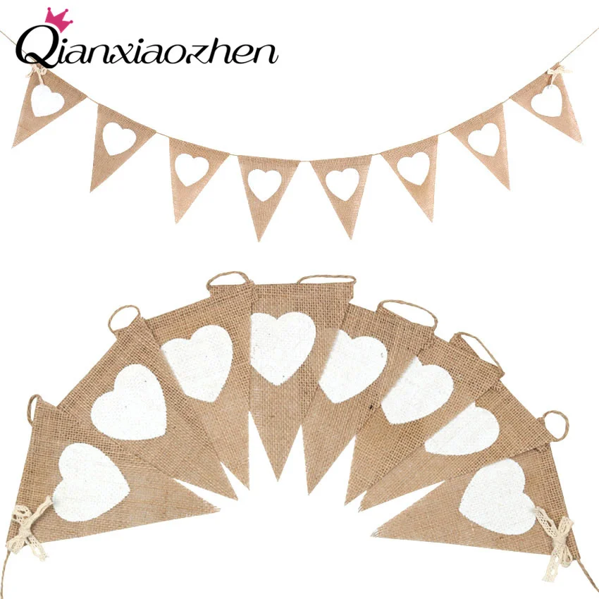 Qianxiaozhen 2.8 Meters Heart Design Burlap Vintage Wedding Banner Flag Banner Decoration Weeding Decoration For Weddings
Qianxiaozhen 2.8 Meters Heart Design Burlap Vintage Wedding Banner Flag Banner Decoration Weeding Decoration For Weddings