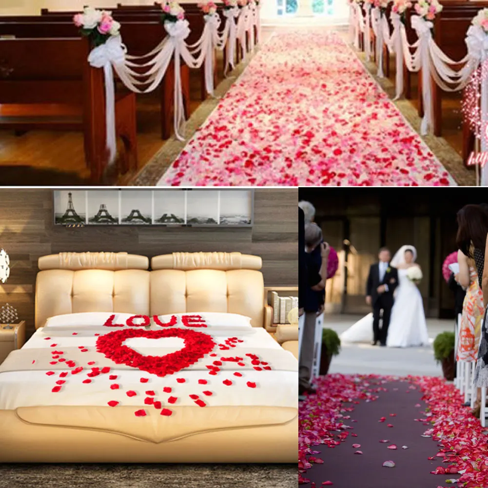 100pcs Pack Artificial Rose Petals Flower Wedding Party Aisle