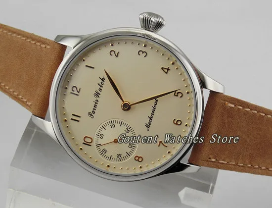 44mm Parnis Silver Case Dial 6497 Seagull Hand Winding Mechanical Movement Men's Watch
44mm Parnis Silver Case Dial 6497 Seagull Hand Winding Mechanical Movement Men's Watch