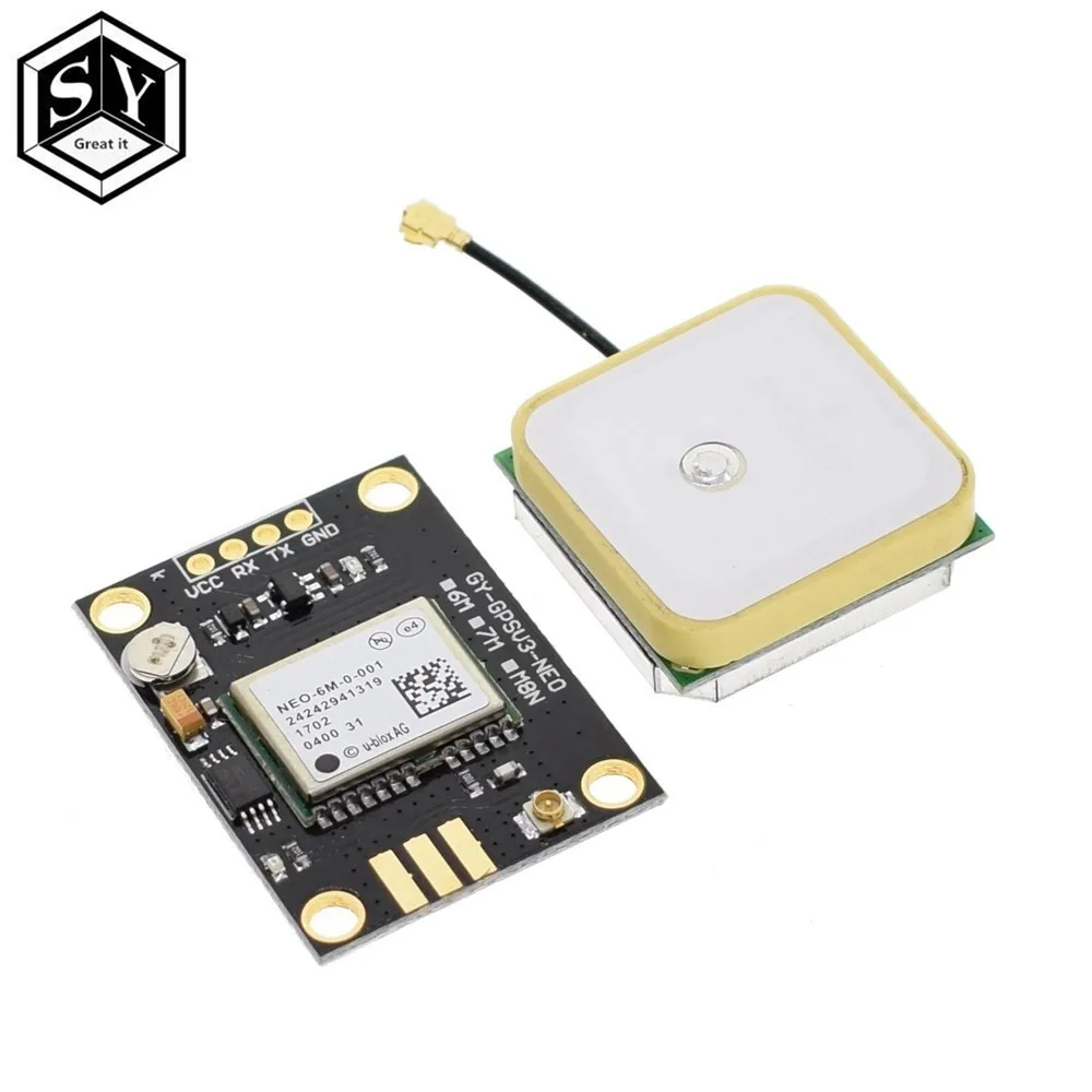 1PCS NEO-6M GPS Module GY-GPS6MV2 NEO6MV2 Buit-in EEPROM APM2.5 Antenna RS232 TTL Board for Arduino Flight Control 3V-5V Good
1PCS NEO-6M GPS Module GY-GPS6MV2 NEO6MV2 Buit-in EEPROM APM2.5 Antenna RS232 TTL Board for Arduino Flight Control 3V-5V Good