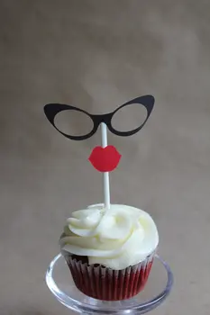 Retro Cat Eyeglasses and Lips Cupcake Toppers wedding birthday baby shower Party food picks free shipping photo booth props
Retro Cat Eyeglasses and Lips Cupcake Toppers wedding birthday baby shower Party food picks free shipping photo booth props